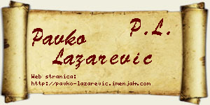 Pavko Lazarević vizit kartica